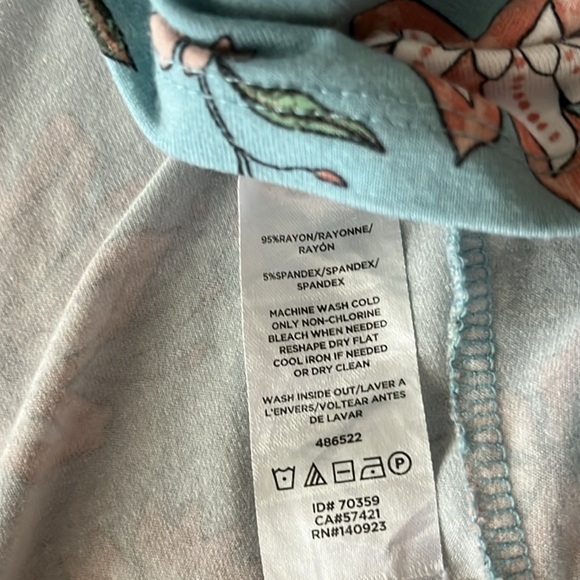 LOFT Outlet Tank Dress Floral Print Light Blue Size XL - Picture 5 of 7